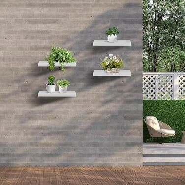 Набір настінних полиць 4 шт. білі, MDF, 40x14x3 см - для книг, декору, настінні стелажі