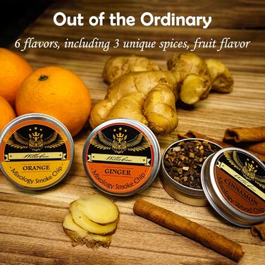 Набір для копчення віскі та бурбону Cocktail з ліхтариком, 6 смаків дерев'яної тріски (апельсин, кориця, імбир, вишня, лічі, гікорі) - ідеальний подарунок на ювілей або день народження