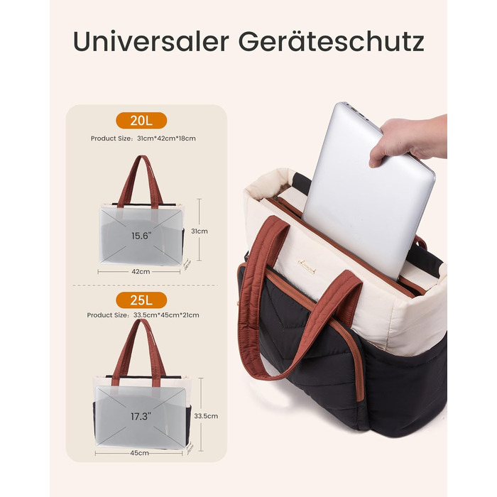 Сумка-шопер LOVEVOOK для жінок: велика, легка, 15.6