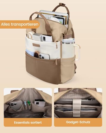 LOVEVOOK Рюкзак для жінок з відділенням для ноутбука 15.6 дюймів, шкільний/туристичний/бізнес, водонепроникний, 15.6 дюймів, 1 Хакі