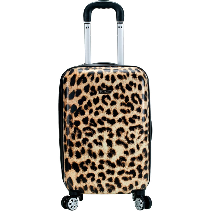 Набір валіз Rockland Safari Leopard, 3 шт (20/24/28 дюймів), жорсткий корпус, спіннер