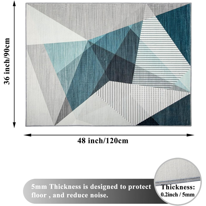 Килимок для захисту підлоги під стілець: 90x120 см, антиковзаюча підкладка для офісного/ігрового крісла, килимок для захисту від подряпин