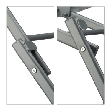 Relaxdays Складний балконний столик зі склом