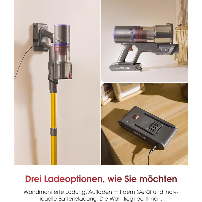 Бездротовий акумуляторний пилосос UNINELL HOME 50000Pa, 580W, 70 хвилин, LED-дисплей, антизаплутана щітка, для твердих поверхонь, килимів, шерсті тварин