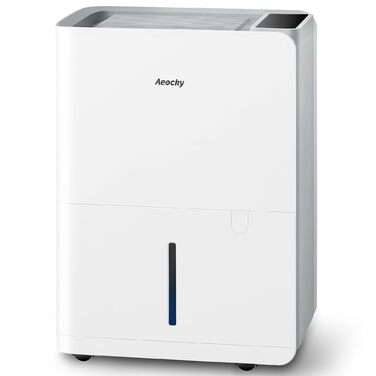 Електричний осушувач повітря AEOCKY 25L/день, 50м², з відведенням води, для підвалу, пральні, спальні, ванної кімнати (білий)