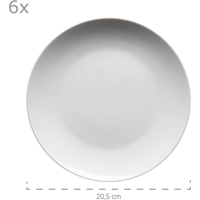 Набір посуду Mser Barca для 6 осіб, 30 шт. комбінований сервіс, білий, Фарфор
