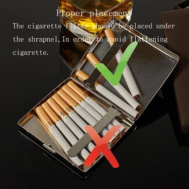 Портсигар CaLeQi до 20 сигарет нержавіюча сталь