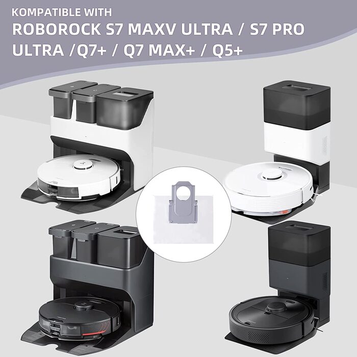 Комплект аксесуарів для Roborock Q7/ Q7 / Q7 Max / Q7 Max Запчастини для пилососа включає в себе 2 основні щітки 4 серветки 4 фільтра HEPA 6 бічних щіток (чорного кольору) (пилозбірник на 8 шт. ), 16 шт.