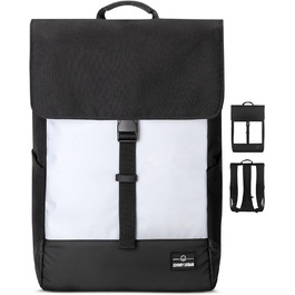 Рюкзак для ноутбука Johnny Urban Women & Men & Men сірий - Mika - Сучасний рюкзак для ноутбука для школи, університету, велосипеда - 14л - Стильний рюкзак - водовідштовхувальний (чорний - світловідбиваючий)