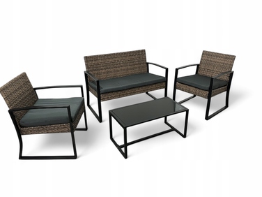 Комплект садових меблів NM-08 MTG, техноротанг, світло-коричневий