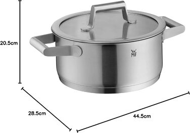 Набір каструль WMF Comfort Line Induktion 4-каструль, Cromargan, з кришкою, нержавіюча сталь, з маркуванням, для індукційних плит