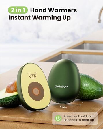 Електричні грілки для рук Gaiatop, 2 шт., з магнітним кріпленням, 3 режими нагріву, швидкий нагрів, портативні, багаторазові, для активного відпочинку та подарунків