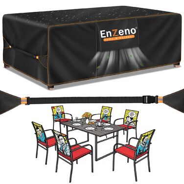 Водонепроникний чехол для садовой мебели Enzeno, 150x100x100 см, Oxford ткань, защита от зимних осадів