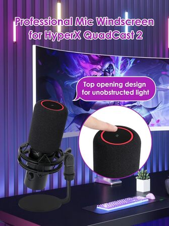 Стрічковий мікрофон HyperX QuadCast з кріпленням та поп-фільтром YOUSHARES - для QuadCast S, Fifine AM8, Blue Yeti, Razer Seiren Mini V3