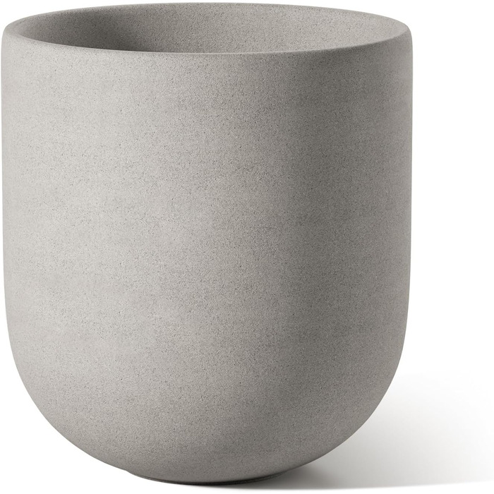 Керамічні горщики для квітів LE TAUCI, 20 см (сірий) з дренажним отвором