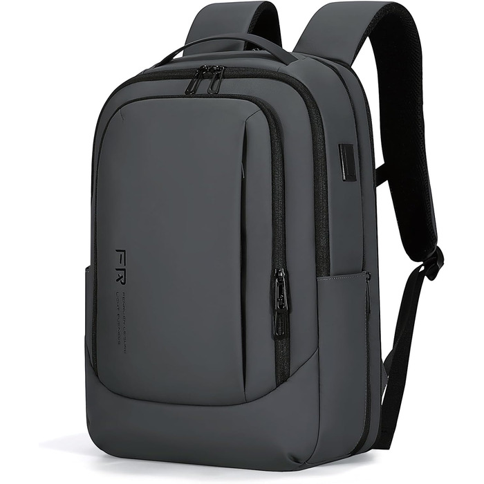 Рюкзак для ноутбука FENRUIEN 26L-38L, бізнес, 15.6 дюймів, USB-порт для зарядки, чорний, для чоловіків і жінок