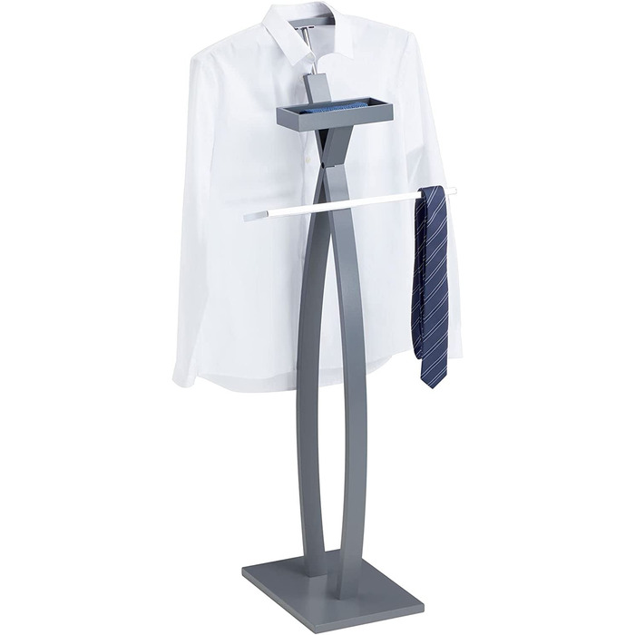 Сучасний органайзер для одягу з вішалкою для штанів та місцем для прикрас, білий (сірий)