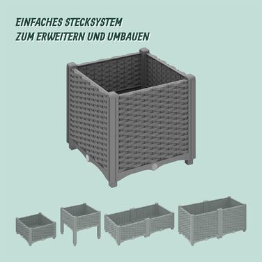 Горщик для рослин Relaxdays з імітацією ротангу