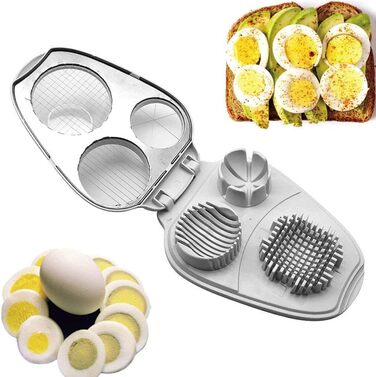Ніж для нарізки яєць ProLeo, 3 в 1, нержавіюча сталь, ніж для нарізки грибів ріже акуратно і точно, кухонні гаджети для нарізки яєць