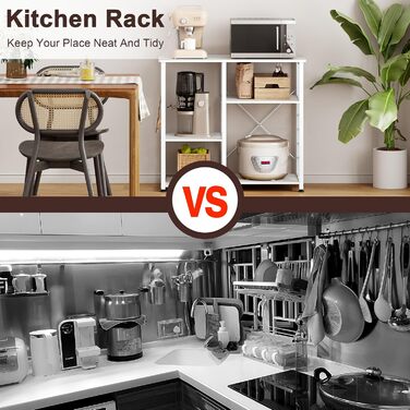 Стелаж кухонний SogesHome SH-171-BK (білий) 90 x 40 x 83 см – органайзер для кухні