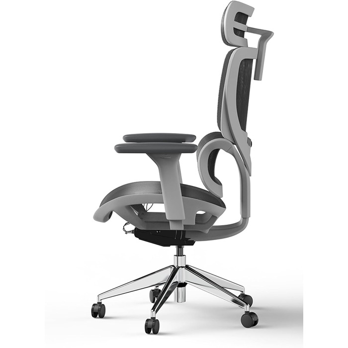 Офісне крісло Ergolutions Senta FX Mesh - ергономічне, з регульованою 3D підголівником, сітчасте, дихаюче, для великих людей, 7 років гарантії, сертифіковане BIFMA, висота сидіння 53-62 см