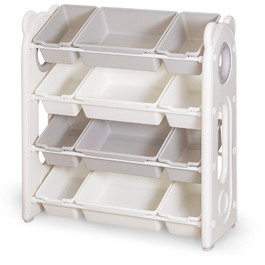 Стелаж для книг та іграшок Mealux Olaf (арт. KD-E025 White / Grey)