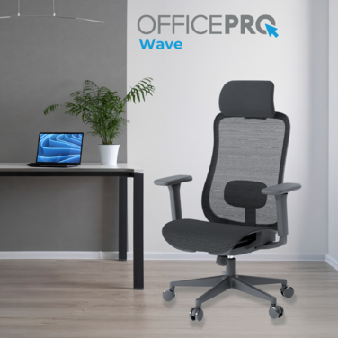 Крісло офісне OfficePro Wave OC670-B-B-B