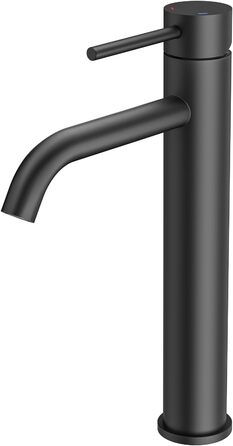 Чорний змішувач для ванної кімнати FORIOUS з висотою виливу 190 мм (11.2 дюймів) - однорідний змішувач для умивальника, ванної кімнати, гостьового WC