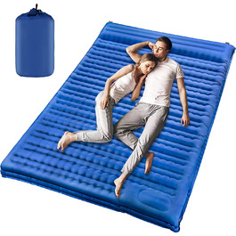 Спальний килимок AKUDY самонадувний для 2 осіб 140х200 см синій