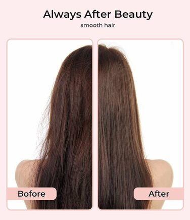 Праска для волосся PRITECH з титановими пластинами, LCD-дисплеєм, регульованою температурою 150-230°C, рожева