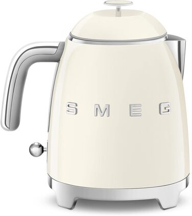Електричний чайник Smeg KLF05CREU, 0.8 л, кремовий, з нержавіючої сталі, з автовимкненням та індикатором рівня води