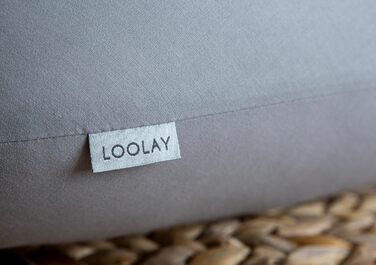 Подушка для вагітних LOOLAY - 170 см, 100% бавовна, знімний чохол, подушка для сну на бік, сірий колір