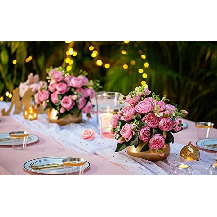 Квітчаки для саду Vixdonos з латуні, 2 шт. (19,5 см, 16/19 см), круглі, для сукулентів, золотистого кольору