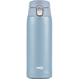 Термокружка Emsa N21518 Travel Mug Light | 0.4 л, нержавіюча сталь, 8 год гаряче/16 год холодне, BPA Free, блакитний колір