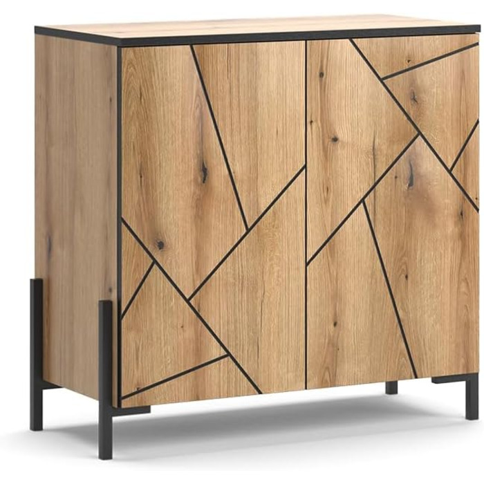 Комод з 2 шухлядами Vicco Hatto, 124 x 69.6 см, дуб