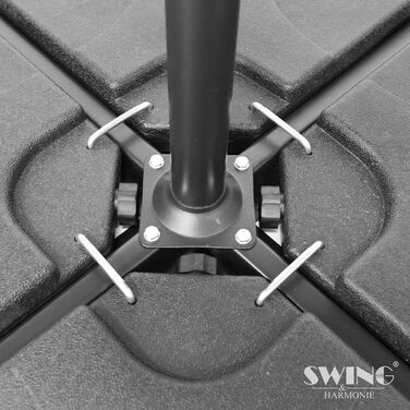 Підставка для парасольки від сонця заповнювана (до 130 кг), основа-вага для консольної парасольки