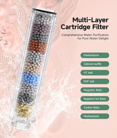 Фільтр для душу SunCleanse з ручним душем, 9 режимів, знімний, для жорсткої води, чорний матовий