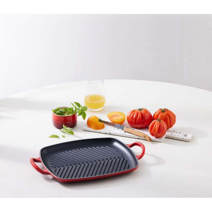 Гриль-пательня Le Creuset Signature прямокутна, чавун, 30 см, Kirschrot (вишневий)