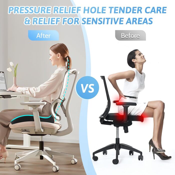 Подушка-пончик для геморою та болю в куприку, велика чорна подушка для вагітних та після пологів