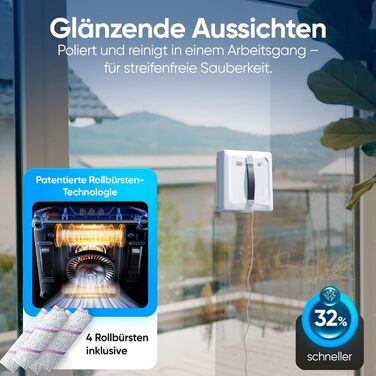 Робот для миття вікон Winbot Roboclean з пульверизатором, анти-падіння та керуванням через додаток