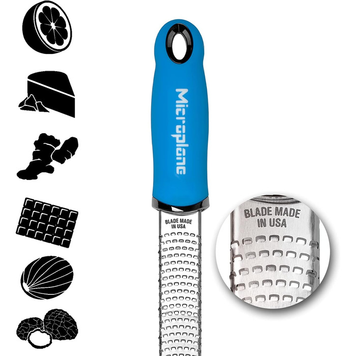 Мікроплан Терка для цитрусових, сиру, імбиру, шоколаду та мускатного горіха - зелена, з нержавіючою сталлю, Made in USA