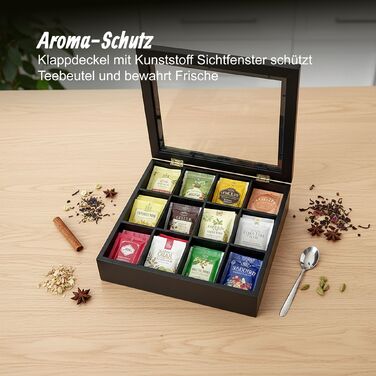 Організатор для чайних пакетиків Relaxdays на 12 відділень