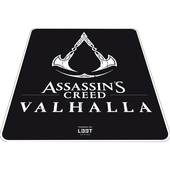 Ігровий килимок Assassin's Creed Valhalla Design 120 x 99 см, захисний чохол для підлоги з протиковзким покриттям, чорний, 33T