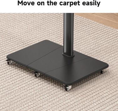 Підставка для телевізора на колесах, регульована по висоті, для екранів 42-70 дюймів, до 40 кг, VESA 600x400 мм