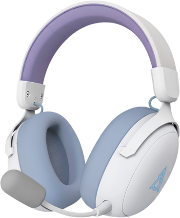 Бездротова ігрова гарнітура Ajazz AHM08 MAX Purple White Blue (AHM08-MAX-PWB)