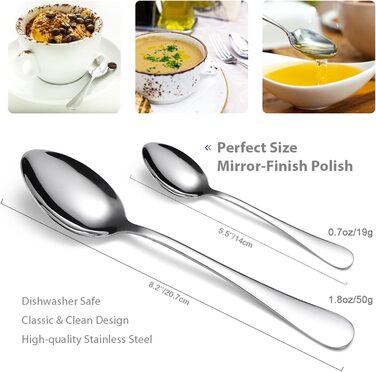 Набір столових приборів Ben & Bel на 6 осіб (24 шт.) з нержавіючої сталі – ніж, виделка, ложка, подарункова коробка, легко миється, придатний для миття в посудомийній машині