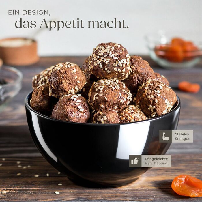 Набір посуду tectake® 30tlg. для 6 осіб, керамічний, з тарілками, мисками та чашками, придатний для миття в посудомийній машині та використання в мікрохвильовці - (24 шт., Nautic Blue)