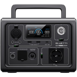 Портативна електростанція BLUETTI EB3A 268Wh: акумулятор LiFePO4, 600W (1200W пікова потужність), для кемпінгу та дому