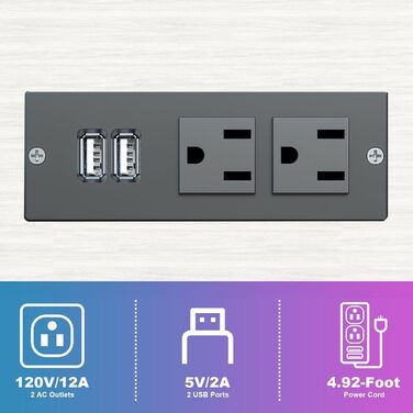 Регульований підставка для комп'ютера з зарядкою та USB-портом, 2-ярусна, для ATX корпусів, мобільна, з фіксуючими колесами, для більшості ПК (білий, 63.5 см)