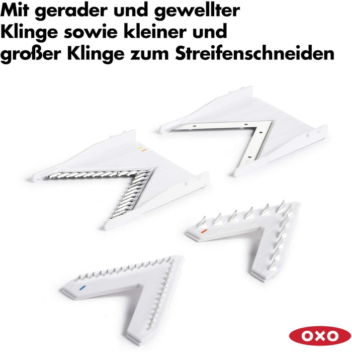 OXO Good Grips Професійний овочефрутовий слайсер 2.0 з лезом з японської сталі, сірий, для кухаря (одинарний, V-подібне лезо)